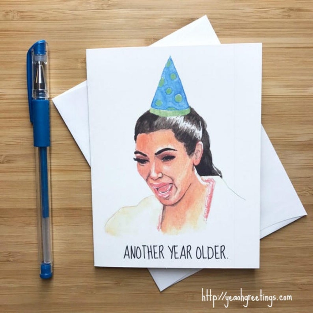 YeaOhGreetings | Kim Kardashian | Birthday Card | Funny | Blank | 4 For $10!